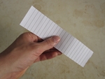 knip een strook van het papier