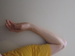 houd je handpalm omhoog