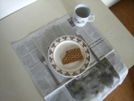 zet het servies op de pagina
