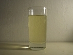 vul het glas met olie