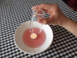 Grote kaarsen in glas
